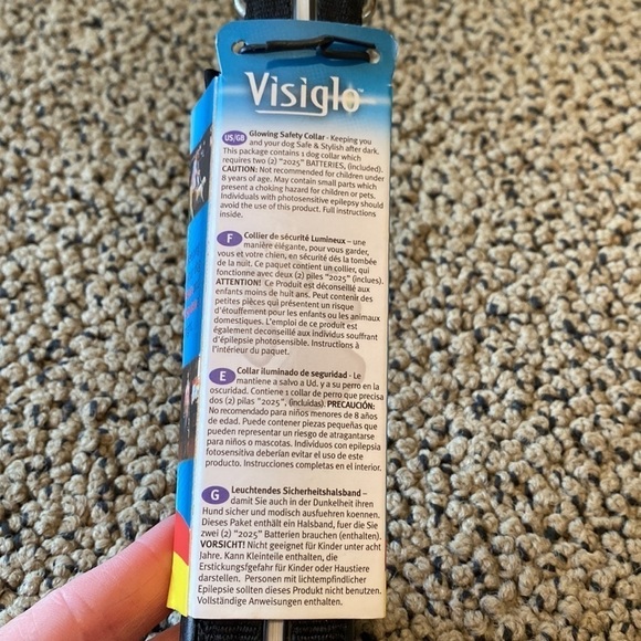 NWT Visiglo Dog Safety Collar Black Size Medium - Picture 3 of 5